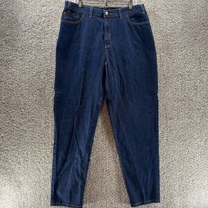 Vintage Levis Jeans Womens 16 Blue Denim Pants Tapered Leg 550 Relaxed 2001 Logo